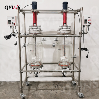 連續(xù)反應(yīng)釜 四氟釜蓋耐腐蝕軸套機(jī)械密封20L、30L、50L、100L