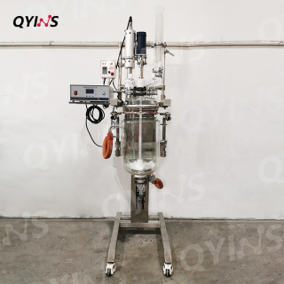 超聲波升降雙層玻璃反應釜10L、20L、30L、50L