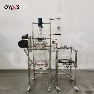 玻璃固相合成釜 過濾釜 蠕動泵進料可移動收集 30L