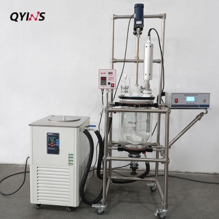 超聲波雙層玻璃反應(yīng)釜 配控溫反應(yīng)浴 10L、20L、30L、50L