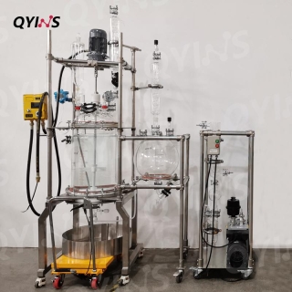 過濾回流二合一防爆玻璃固相合成釜 過濾反應釜 50L